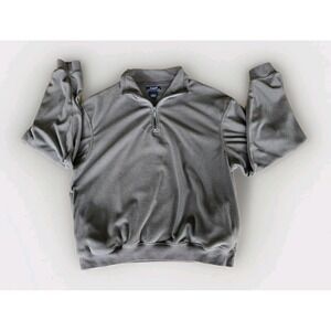 Roundtree & Yorke Men's Quarter-Zip‎ 1/4 Pullover Size L Gray